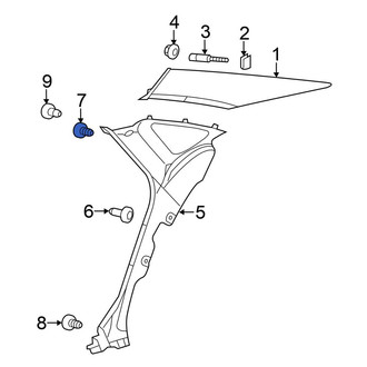 Chrysler OE - Quarter Panel Trim Panel Screw