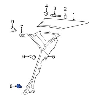 Chrysler OE - Lower Quarter Panel Trim Panel Clip