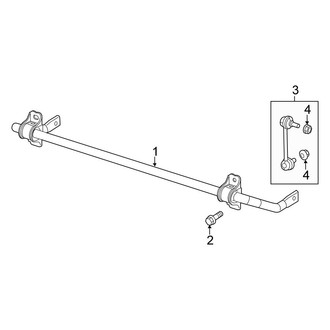 Chrysler OE - Rear Suspension - Stabilizer Bar & Components (AWD)