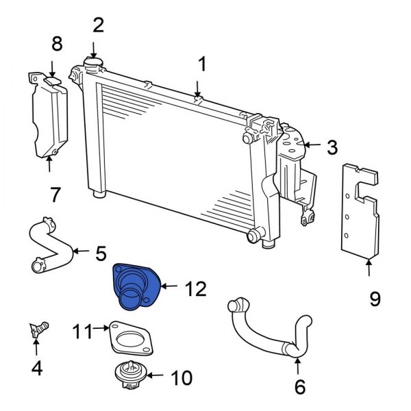 Engine Coolant Thermostat Housing