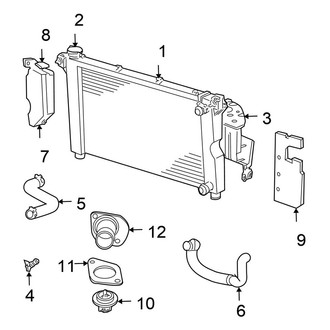 Chrysler OE - Cooling - Radiator & Components (3.3L)