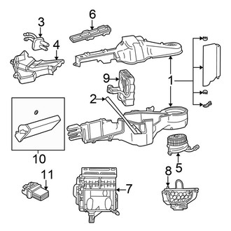 Chrysler OE - Air Conditioner & Heater - Evaporator & Heater Components (Front)