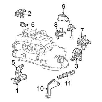 Chrysler OE - Engine / Transaxle - Engine & Transmission Mounting (3.3L)