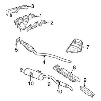 Chrysler OE - Exhaust System - Exhaust Components (2.4L)