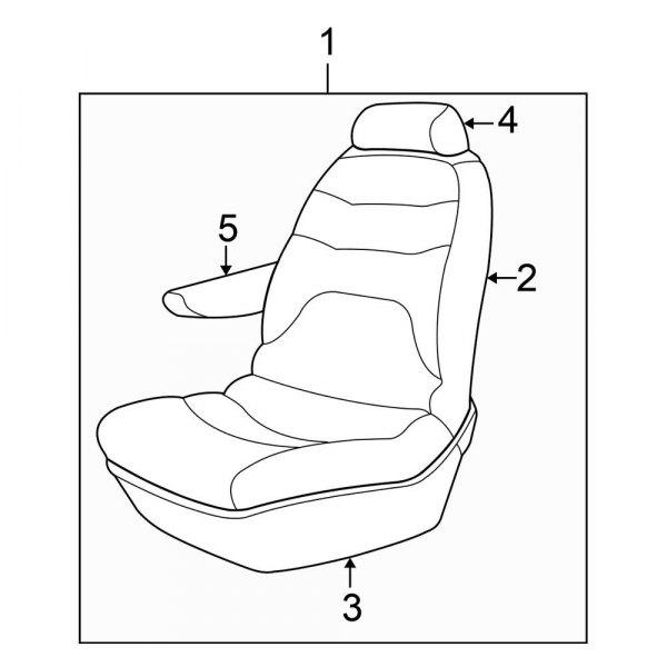 Seats & Tracks - Front Seat Components (With High Back Seat)