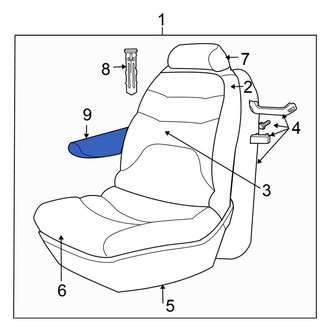 Chrysler OE - Front Left Seat Armrest