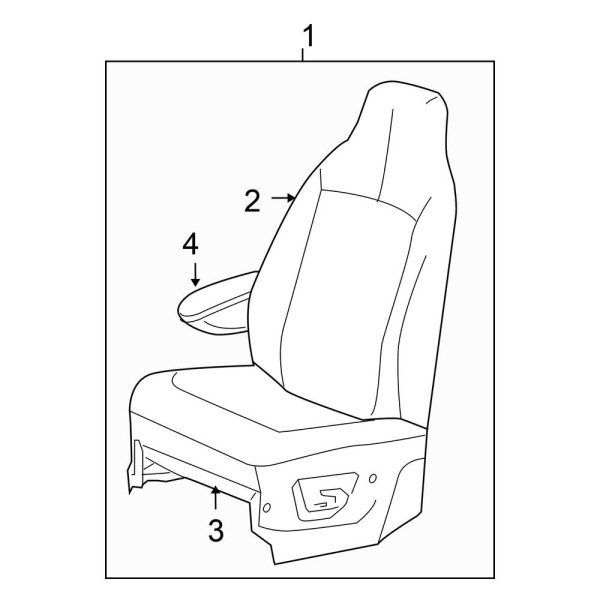 Seats & Tracks - Front Seat Components (With High Back Seat)