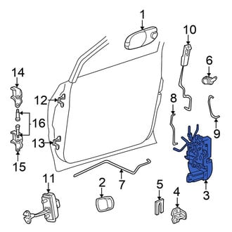 Chrysler OE - Front Left Door Latch Assembly