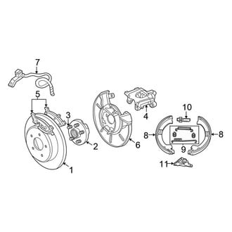 Chrysler OE - Rear Suspension - Brake Components (FWD)