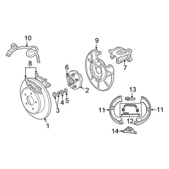Chrysler OE - Rear Suspension - Brake Components (AWD)