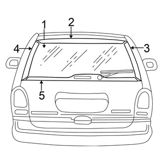 Chrysler OE - Lift Gate - Glass & Moldings