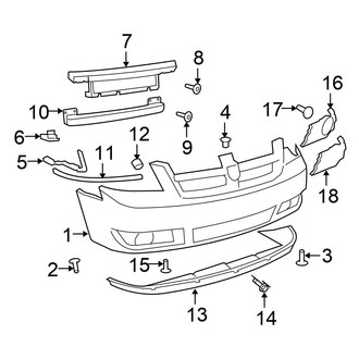Chrysler OE - Front Bumper - Bumper & Components