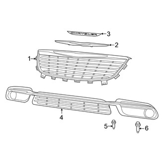 Chrysler OE - Grille & Components (Limited / Touring / Touring L)