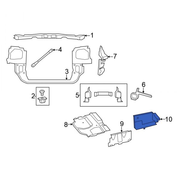 Radiator Support Splash Shield