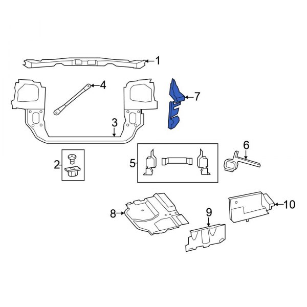 Radiator Support Air Deflector