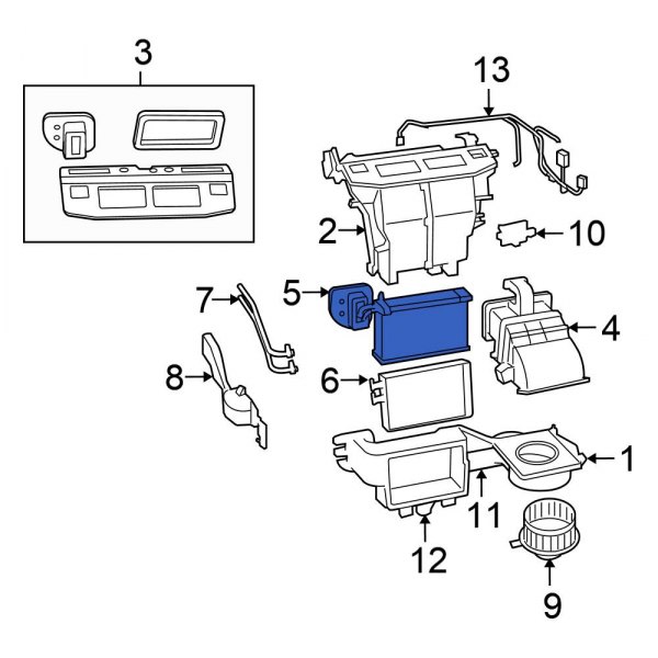 Chrysler OE 68029726AC - Front A/C Evaporator Core