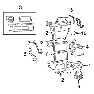 Chrysler OE - Air Conditioner & Heater - Evaporator & Heater Components (Front)