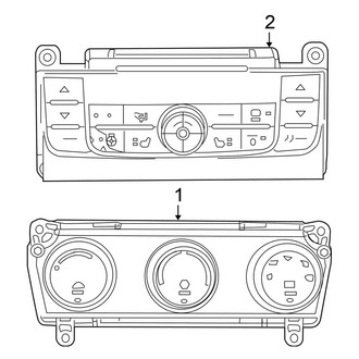 Chrysler OE - Air Conditioner & Heater - Controls (A/C & Heater, W/O Rear A/C, Front Controls)