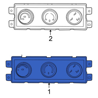 Chrysler OE - Rear HVAC Temperature Control Panel