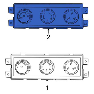 Chrysler OE - Rear HVAC Temperature Control Panel