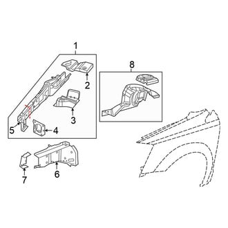 Chrysler OE - Fender - Structural Components & Rails