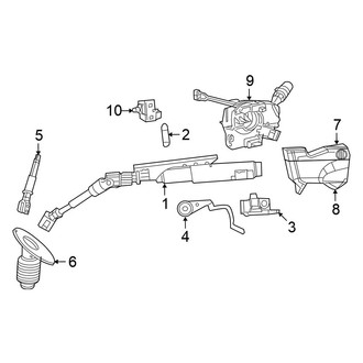 Chrysler OE - Steering Column - Shroud, Switches & Levers