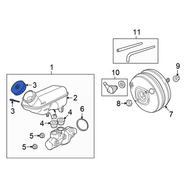 Brake Master Cylinder Reservoir Screw