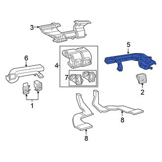 Chrysler OE - Front Right Upper Instrument Panel Air Duct
