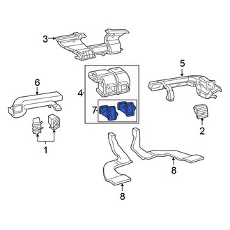 Chrysler OE - Front Left Upper Instrument Panel Air Duct