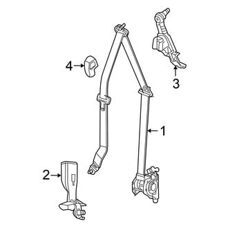 Chrysler OE - Restraint Systems - Front Seat Belts (Front Row)