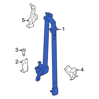 Chrysler OE - Center Left Seat Belt Lap and Shoulder Belt