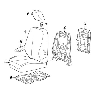 Chrysler OE - Seats & Tracks - Front Seat Components (With Cloth Low Back Bucket)
