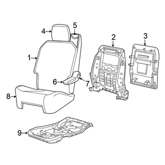 Chrysler OE - Seats & Tracks - Second Row Seats (Cloth Seat (H7) Covers & Pads)