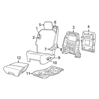 Chrysler OE - Seats & Tracks - Second Row Seats (Covers & Pads, Leather Swivel Seat (Ml))
