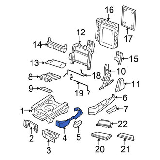 Chrysler OE - Center Right Outer Seat Frame Trim Panel