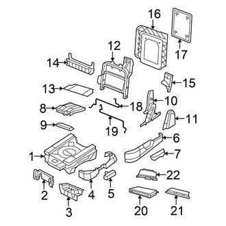 Chrysler OE - Seats & Tracks - Second Row Seats (Frame & Hardware, Swivel Seat)