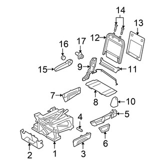 Chrysler OE - Seats & Tracks - Second Row Seats (Frame & Hardware, Stow in Floor)