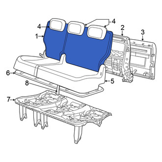 Chrysler OE - Rear Left Seat Back Cushion Cover