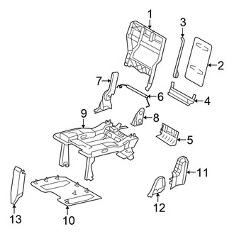 Chrysler OE - Seats & Tracks - Third Row Seats (60-40 Bench, Frame & Hardware, 40% Side)