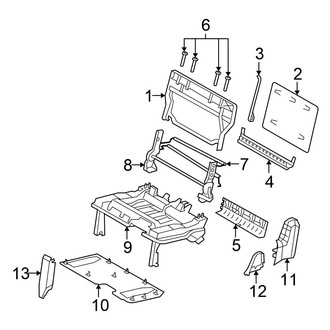 Chrysler OE - Seats & Tracks - Third Row Seats (60-40 Bench, Frame & Hardware, 60% Side)