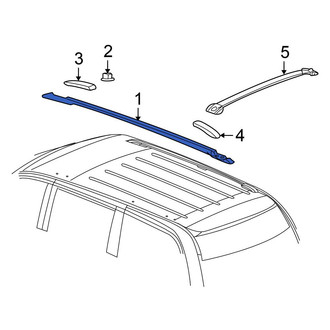 Chrysler OE - Left Roof Luggage Carrier Side Rail