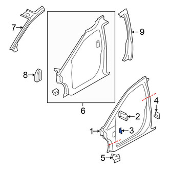 Chrysler OE - Left Rocker Panel Reinforcement Bracket