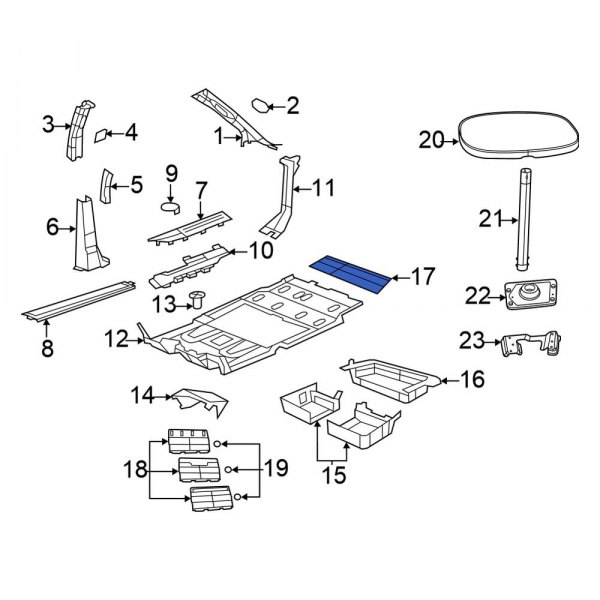 Floor Storage Compartment Lid