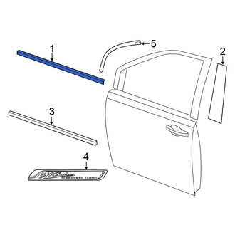 Chrysler OE - Front Left Door Window Belt Weatherstrip
