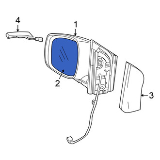 Chrysler OE - Front Left Door Mirror Glass