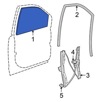 Chrysler OE - Front Left Door Glass