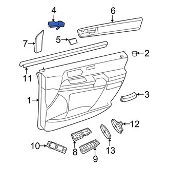 Chrysler OE - Front Right Inner Interior Door Handle Trim