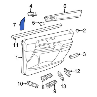 Chrysler OE - Front Left Door Mirror Trim Ring