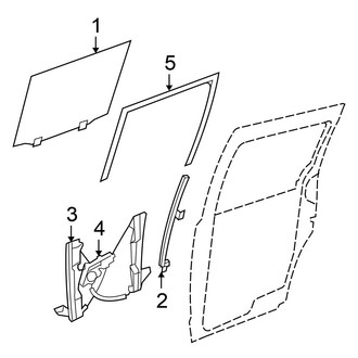 Chrysler OE - Side Loading Door - Glass & Hardware