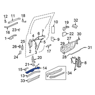 Chrysler OE - Left Lower Sliding Door Track